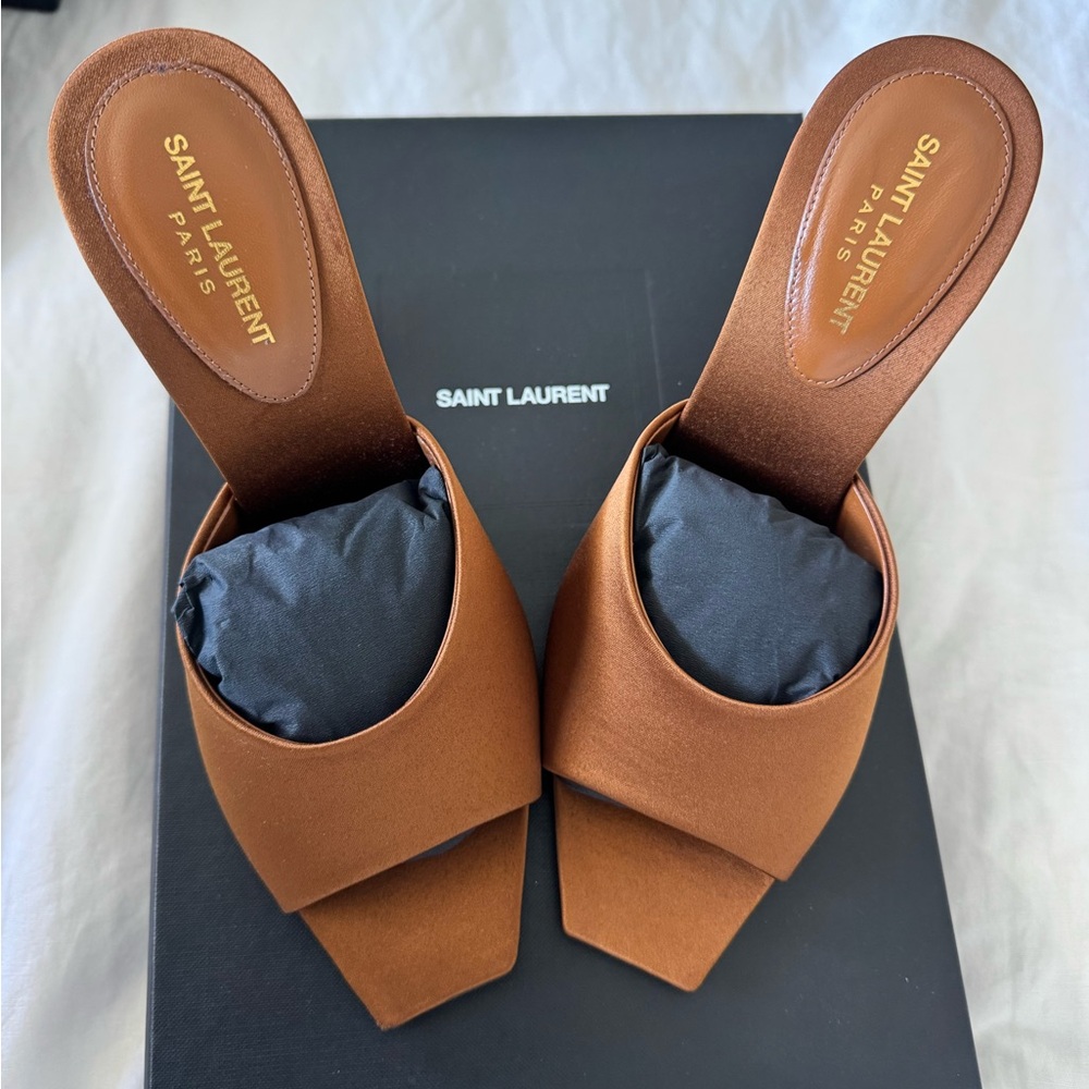 Saint Laurent Tan Mules for Women